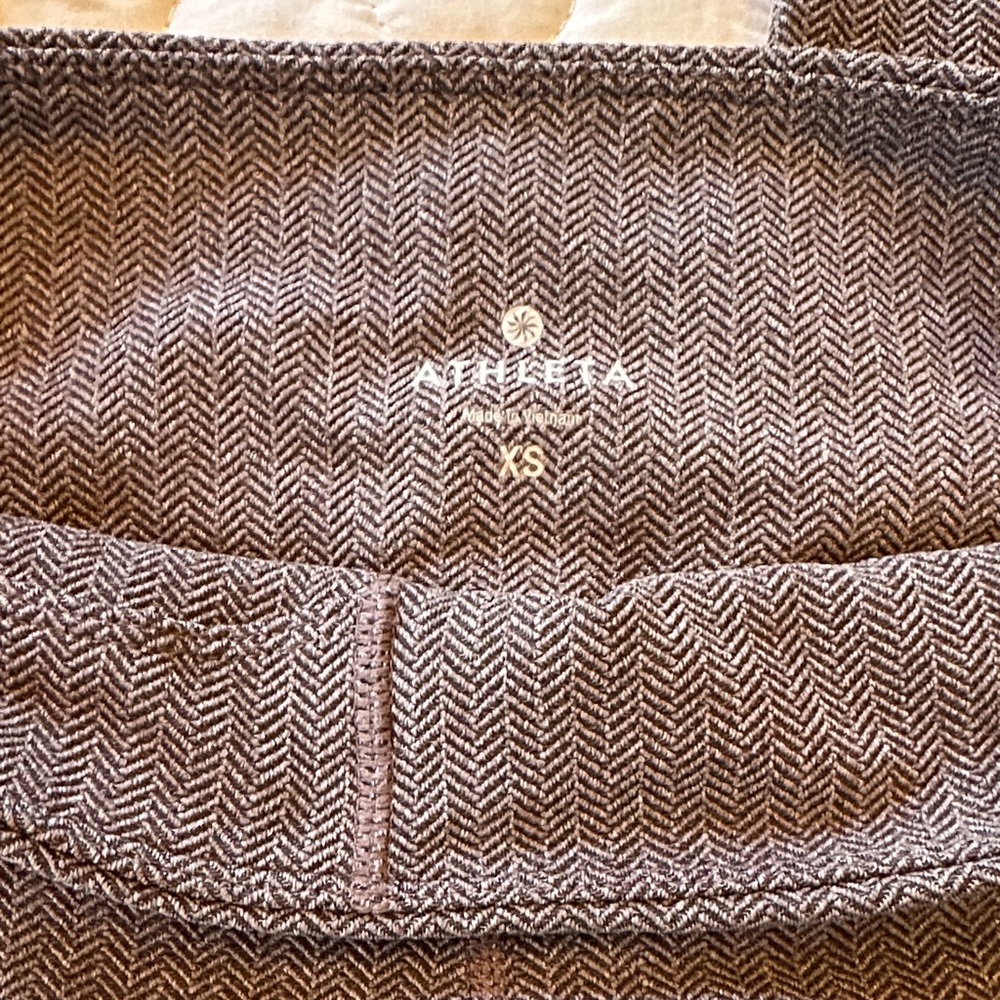 Athleta Brown Herringbone Leggings - Picture 2 of 6